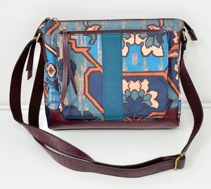 FOSSIL Jenna Floral Flower Prints Crossbody Bag Boho Spring/Summer Geometric - Picture 1 of 21