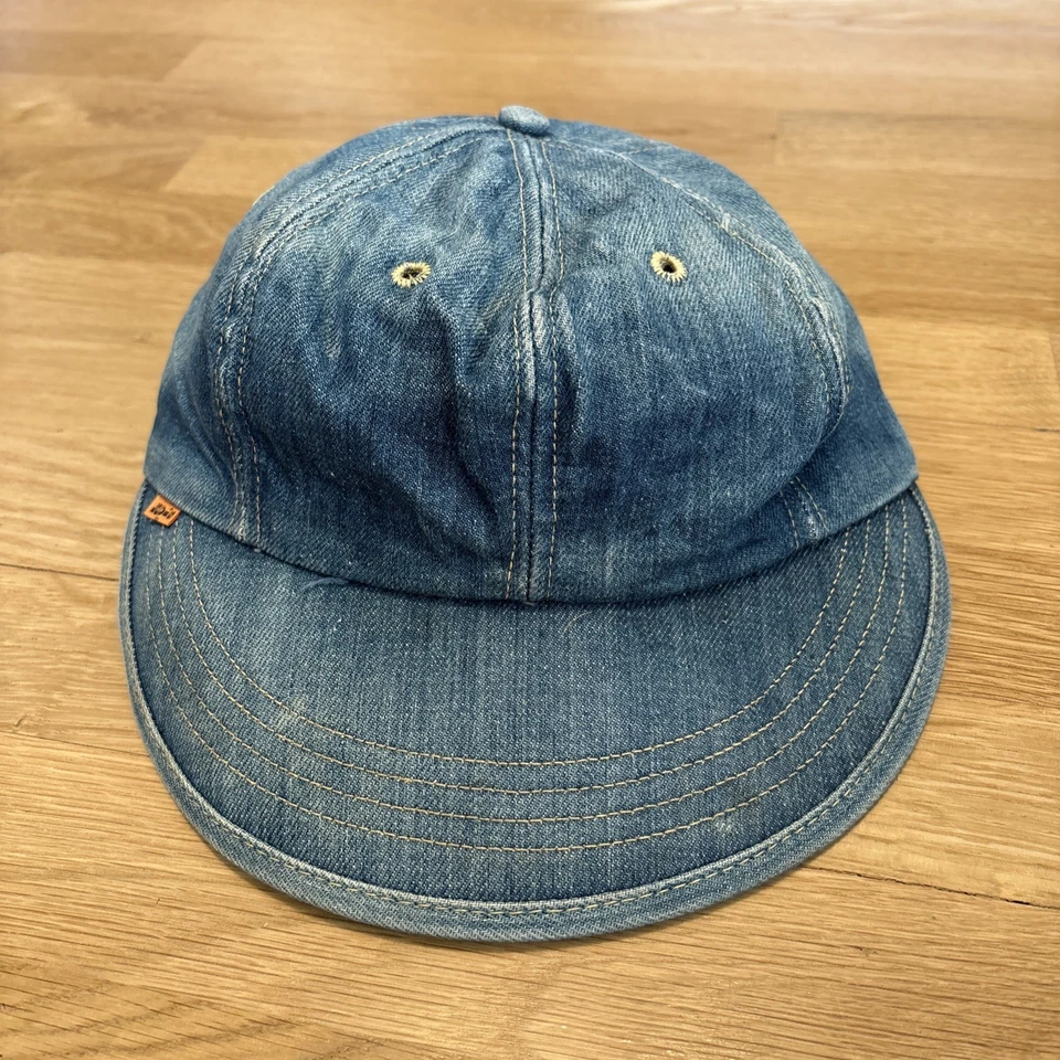 De colección Años 80 Levi’s Levi Strauss Denim Calce Elástico Naranja Tab Jean Sombrero Gorra Ancha Foto 1 de 4