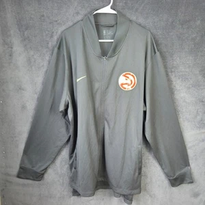 Nike NBA Atlanta Hawks Jacket Men 3XLT Gray Dri-FIT Full Zip Showtime Warm-Up - Picture 1 of 12
