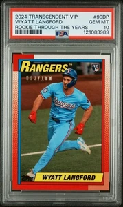 2024 Topps Transcendent Rookie Through The Years Wyatt Langford #/100 PSA 10 - Bild 1 von 2