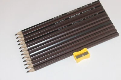 12 x STAEDTLER NORIS COLOUR PENCILS - BROWN + FREE SHARPENER - FREE UK P + P - Image 1 of 3
