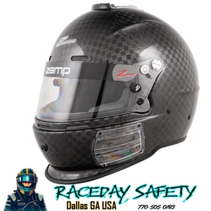 Zamp RZ-64C Gloss Carbon Racing Helmet SA2020 Size Large - Picture 1 of 4