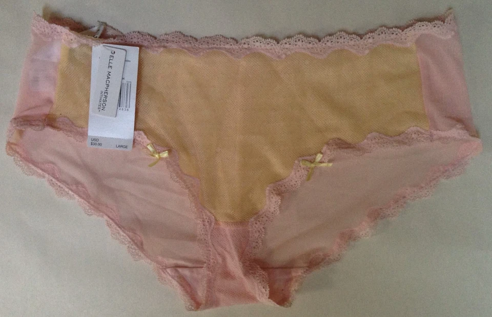 NUEVO CON ETIQUETAS BRAGUITA ELLE MACPHERSON MONARCA ROSA PÁLIDO E13-569 GRANDE $30 Foto 1 de 2