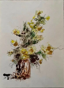 Yellow Bouquet by Haas - Original Watercolor - Picture 1 of 3