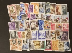VATICAN CITY 50 Used Postage Stamp Lot z8344