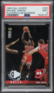 1995-96 COLLECTOR'S CHOICE PLAYER'S CLUB PLATINUM MICHAEL JORDAN #324 PSA 9 MINT - Picture 1 of 2