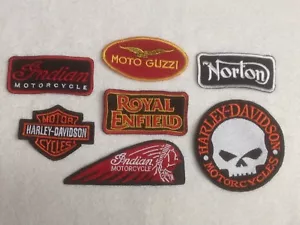 Motorbike Motorcyclist Biker Patches / Badges - Embroidered - Sew On Breast - Foto 1 di 49