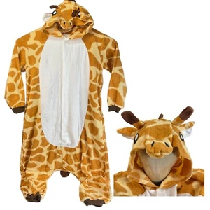 Halloween Costume Giraffe One Piece Adult Size Large Front Button Up Easy Nwot - Picture 1 of 9