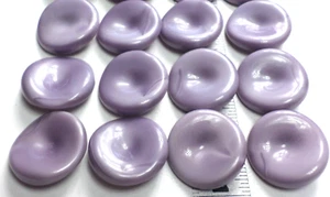 12 Gorgeous Violet Purple Moonstone Swirl Thumb Glass Round Button 32mm (1 1/4") - Picture 1 of 10