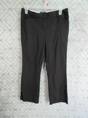 Pantalones de Vestir Star City Talla 5 Juniors Negros con Pin Rosa Rayas Frente Plano  Foto 1 de 3