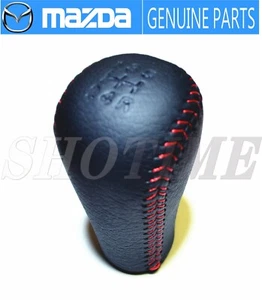 MAZDA RX-7 FD3S Genuine Shift Change Leather Knob Red Stitch OEM SPIRIT R - Picture 1 of 3
