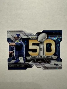 2015 Topps Chrome Russell Wilson Super Bowl Die Cut Pulsar Refractor #50/50 1/1 - Picture 1 of 2