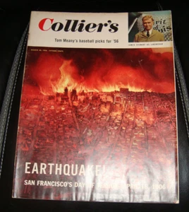 COLLIERS MAGAZINE MARCH 30 1956 JAMES STEWART LINDBERGH EARTHQUAKE TOM MEANY - Picture 1 of 7