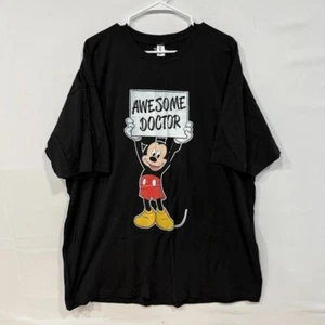 Disney Mickey Mouse T-Shirt Men’s XXL Black Awesome Doctor Graphic Tultex - Picture 1 of 3