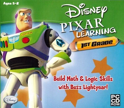 Disney Pixar Learning 1st Grade - Basic Math & Logic Ages 5-8 Sealed Software - Image 1 of 4
