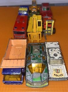 Lot of 9 Vintage Matchbox Lesney Cars England Original Old Trucks Rare Free Ship - Picture 1 of 8