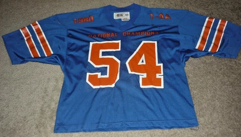 BOISE STATE Broncos GAME WORN Used NATIONAL CHAMPIONS Football Jersey -RARE Cover