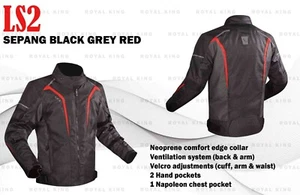 LS2 SEPANG "RIDING BLACK GREY RED AND YELLOW JACKET" - Picture 1 of 24