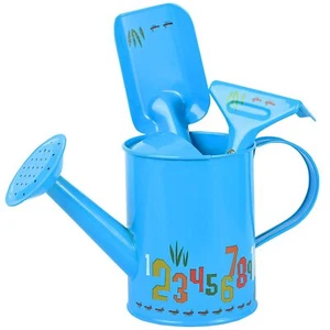 Small Watering Can Set Cute Little Gardener Kit | Package Includes 3pc Blue Numb - Picture 1 of 7