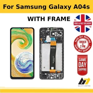 Do Samsung Galaxy A04s A047F Zamienny dotykowy wyświetlacz LCD Ekran z ramką UK - Zdjęcie 1 z 3