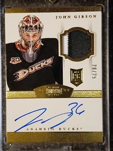 2013-14 Dominion JOHN GIBSON GOLD PATCH AUTO RC! #223 20/25 Anaheim Ducks! SSP! - Picture 1 of 2