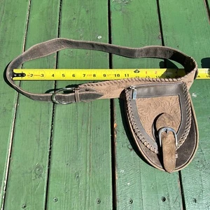 Hip Handmade Intricate Leather Work, Waist Pack Bag Belt Utility Pouch - Picture 1 of 11