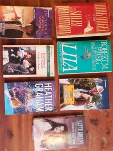 7 Romance Novels Books PB Pirsig Beauman Wayne Graham Western Greene Dark Angel - Picture 1 of 1