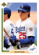 1991 Upper Deck Baseball #612 Dennis Cook  Los Angeles Dodgers 