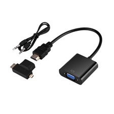 1080P HDMI Male to VGA Female Video Cable Cord Converter Adapter F PC DVD HDTV
