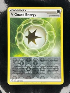 Juego de cartas coleccionables Pokémon V Guard Energy Silver Tempest 169/195 holograma inverso inglés casi nuevo - Imagen 1 de 2