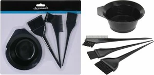 Friseur Haarfarbe Tönung  Set Schüssel Pinsel Kamm 4 tlg schwarz NEU OVP  - Bild 1 von 1
