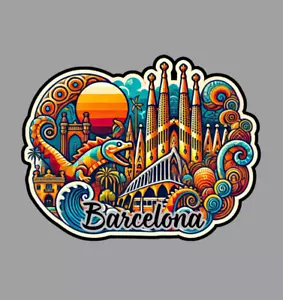 Barcelona Laptop Sticker - Picture 1 of 5