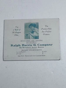 Advertising Ralph Harris & Co Boston MA Wellington Film Bromide Enlargement - Picture 1 of 3
