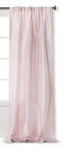 Simply Shabby Chic Soft Pink Faux Silk Pleated Curtain Panel 40"x82" - Picture 1 of 2