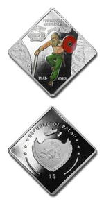 Palau Teutoburg Battle Germanic Warrior Arminius $1 2009 Prooflike Colored Crown - Picture 1 of 1