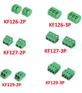 PCB Mount KF126/127/129-2P 3P Terminals Screw Blocks Connector Pitch 5.08/5.0mm - Picture 1 of 10
