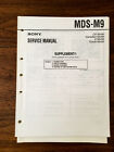 Sony MDS-M9 MD Mini Disc Service Manual Supplement *Original*