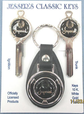 Black/Gold IMPERIAL Eagle Deluxe Classic White Gold Key Set 1960 1961 1962 1963  - Image 1 of 4