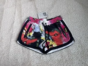 Pam & Gela Shorts Women's Size Petites Multicolor Abstract Print Casual Chic - Picture 1 of 10
