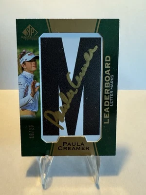 2024 SP Game Used Leaderboard Letter Marks 16/25 Paula Creamer Auto M - Image 1 of 2