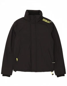 SUPERDRY Mens Windcheater Graphic Windbreaker Jacket UK 38 Medium Black AQ03 - Picture 1 of 5