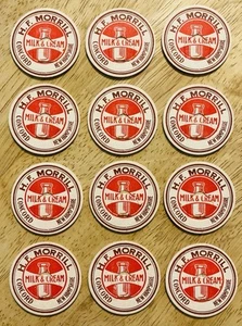 MILK BOTTLE CAP LOT OF (12)~H.F. MORRILL DAIRY FARM, CONCORD, NH. MILK & CREAM - Picture 1 of 1