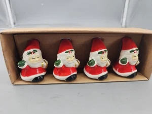 Anillos de servilleta de porcelana Pottery Barn Santa - Juego de 4 - Imagen 1 de 3
