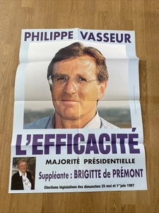 Affiche Législatives 1997 Pas De Calais Vasseur De Premont UMP DROITE - Picture 1 of 1