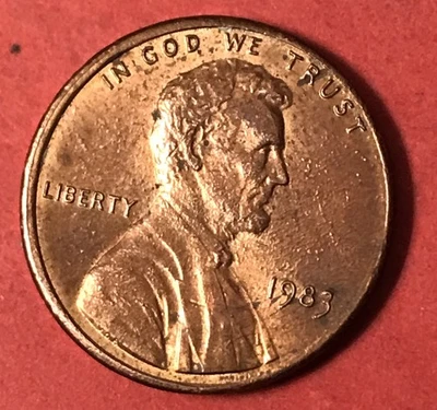 1983 P Lincoln Memorial Cent Gas Bubbles Throughout  Face￼ Mint Error￼ - Image 1 of 3