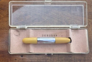 Bolígrafo Kimberly Pockette Vintage Baquelita Amarillo Mostaza Estuche Original Hecho en EE. UU. - Imagen 1 de 4