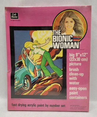1976 Craft Master The Bionic Woman Jaime Sommers PAINT BY NUMBER - New / Sealed - Image 1 of 4