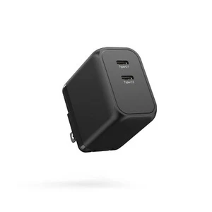 45W USB C Charger, Dual USB-C GaN Charger Foldable PD Super Fast Charger Bloc... - Photo 1 sur 9