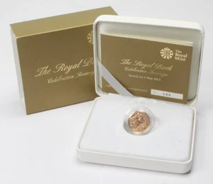 2015 U.K. Royal Birth Celebration Sovereign 7.98 gram .9167 Gold Coin #196/750 - Picture 1 of 3