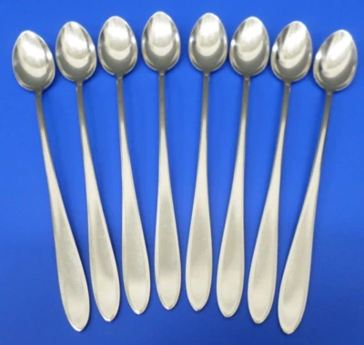 8 - WMF Cromargan SHADOWPOINT Satin Stainless GERMANY Flatware ICED TEA SPOONS - Image 1 of 4